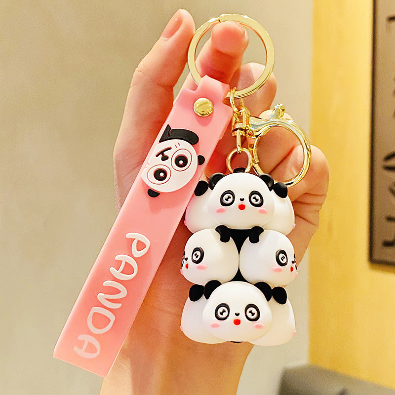 Wholesale Creative Cartoon Small Animals Jenga PVC Keychain